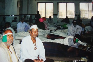 Patients waiting for surgery in pre-op holding area