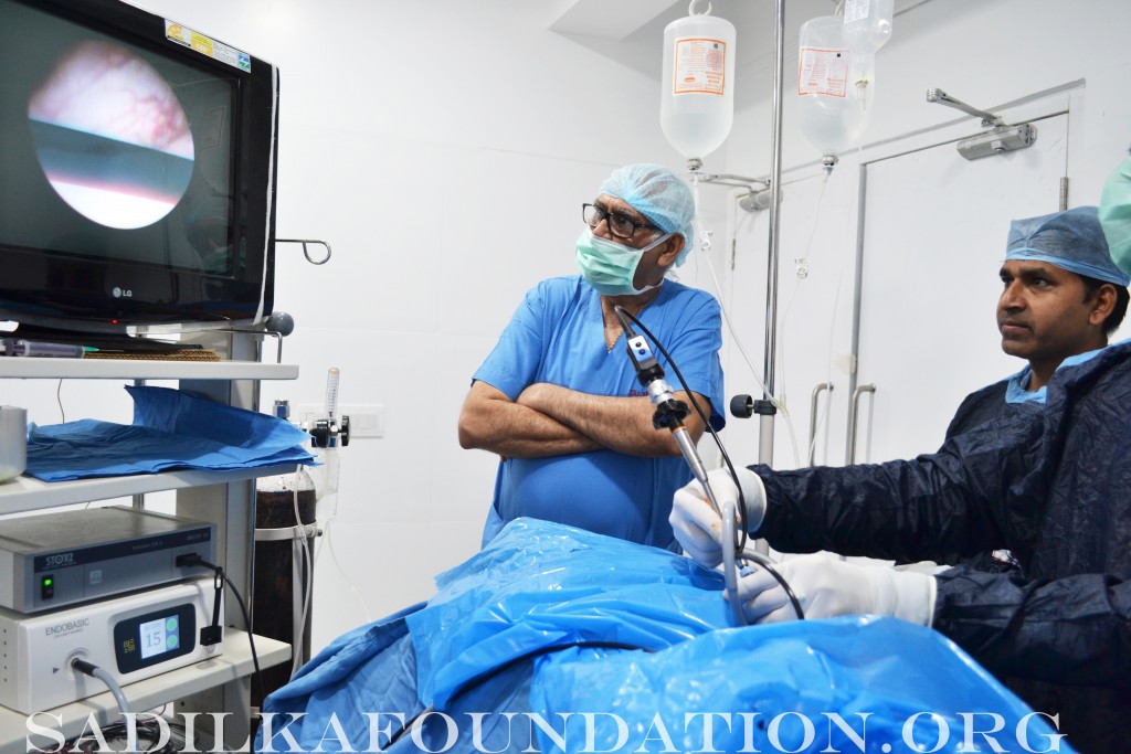 Local urologist performing a TURP procedure for an enlarged prostate